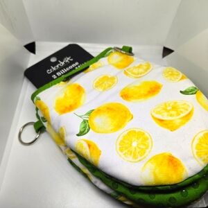 Lemon Print Oven Mitts